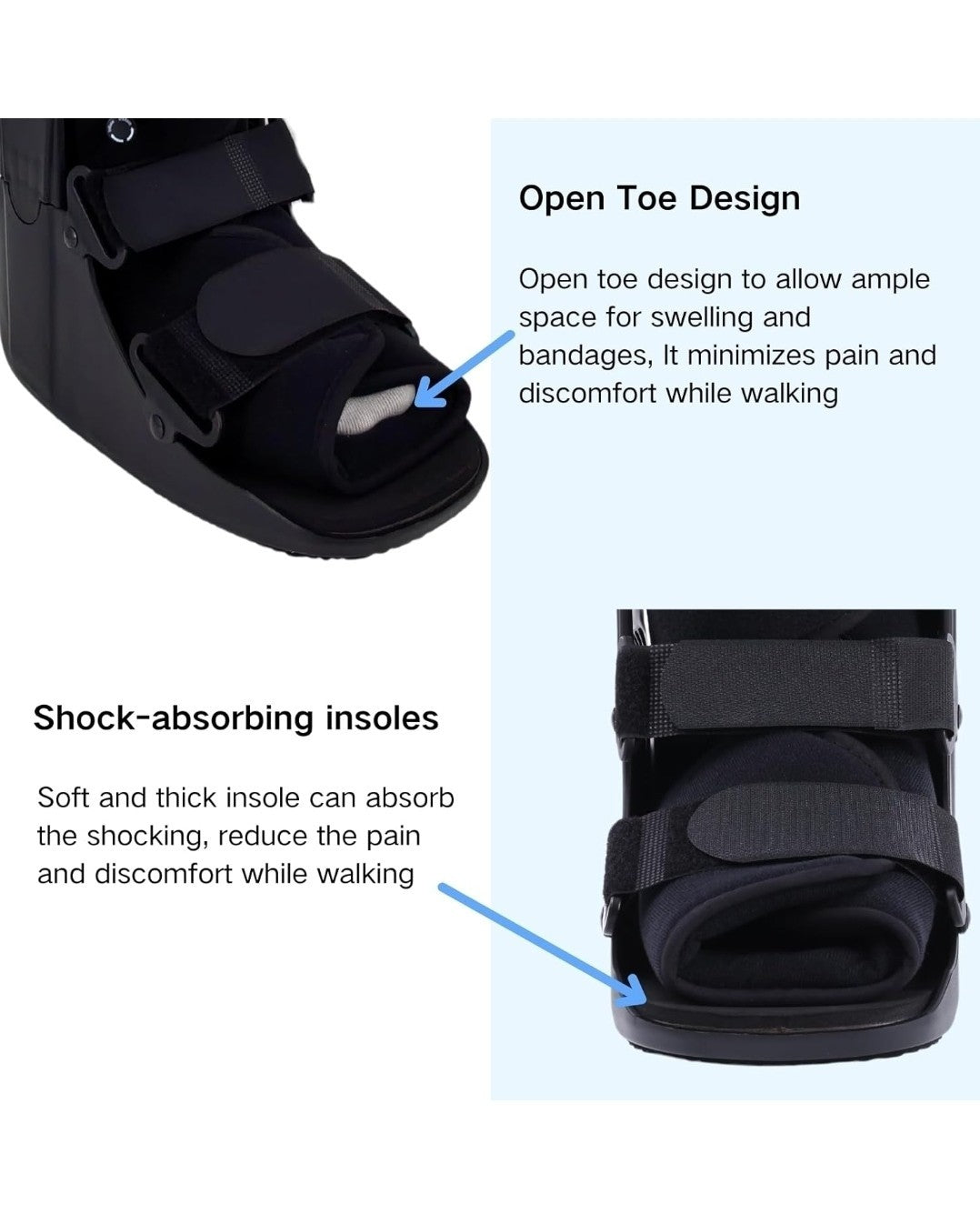 Mathgetin Air Walker Fracture Boot – Inflatable Orthopaedic Walking Boot Small