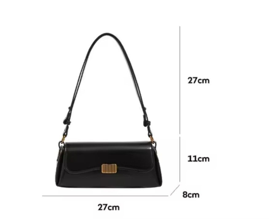 Womens Bag Genuine Leather Vintage Baguette Underarm Bag Crossbody Shoulder Bag