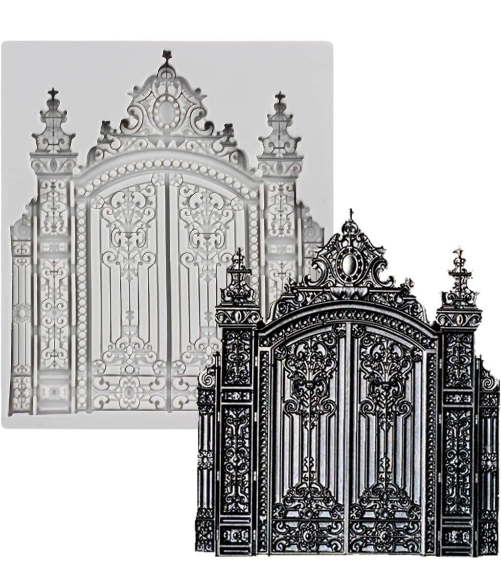 Castle Gate Silicone Fondant Mold For Cake Decorating/ Cupcake Topper 
