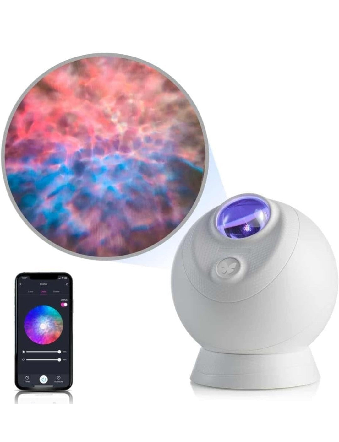 BlissLights Sky Lite Evolve Galaxy Projector – LED Laser Star Light with WiFi,