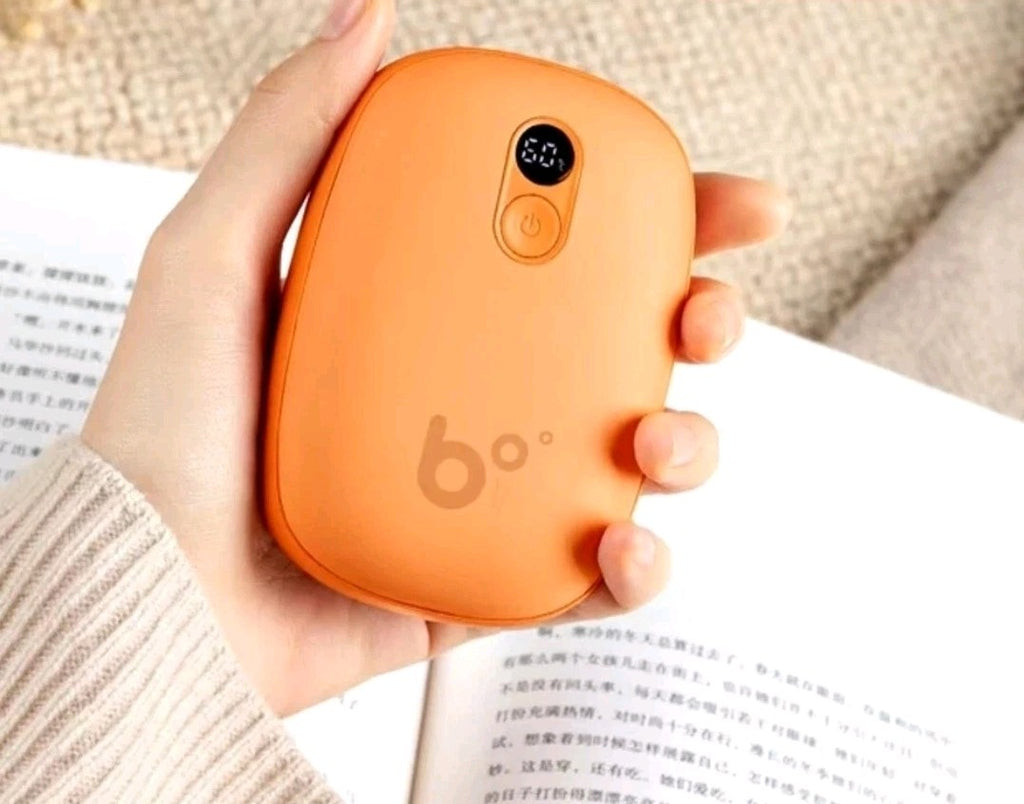 JISULIFE 5400mAh Rechargeable Hand Warmer Power Bank Portable – 3 Heat Levels