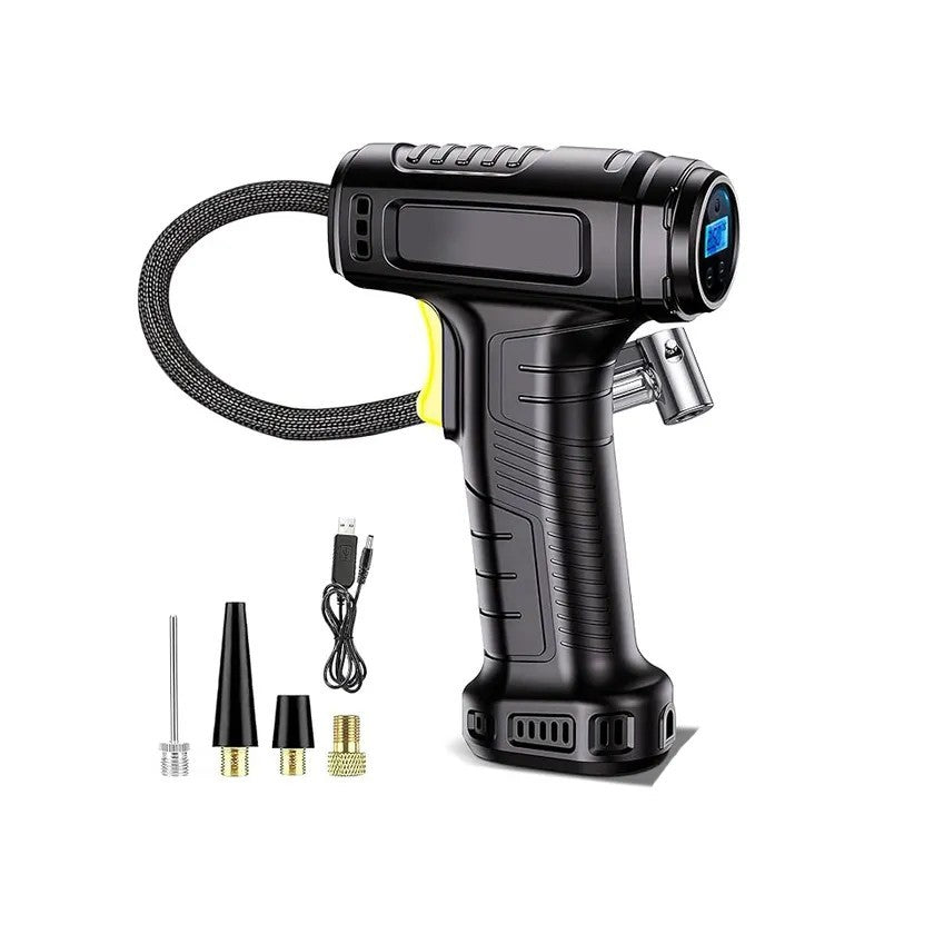 Electric Car Tyre Inflator Cordless 12V Portable Tire Air Compressor Pump + Led