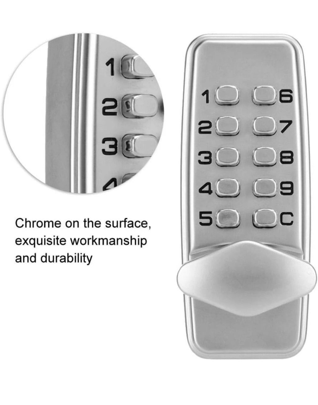 Digital Password Door Lock Mechanical Code Waterproof Electronic Locker