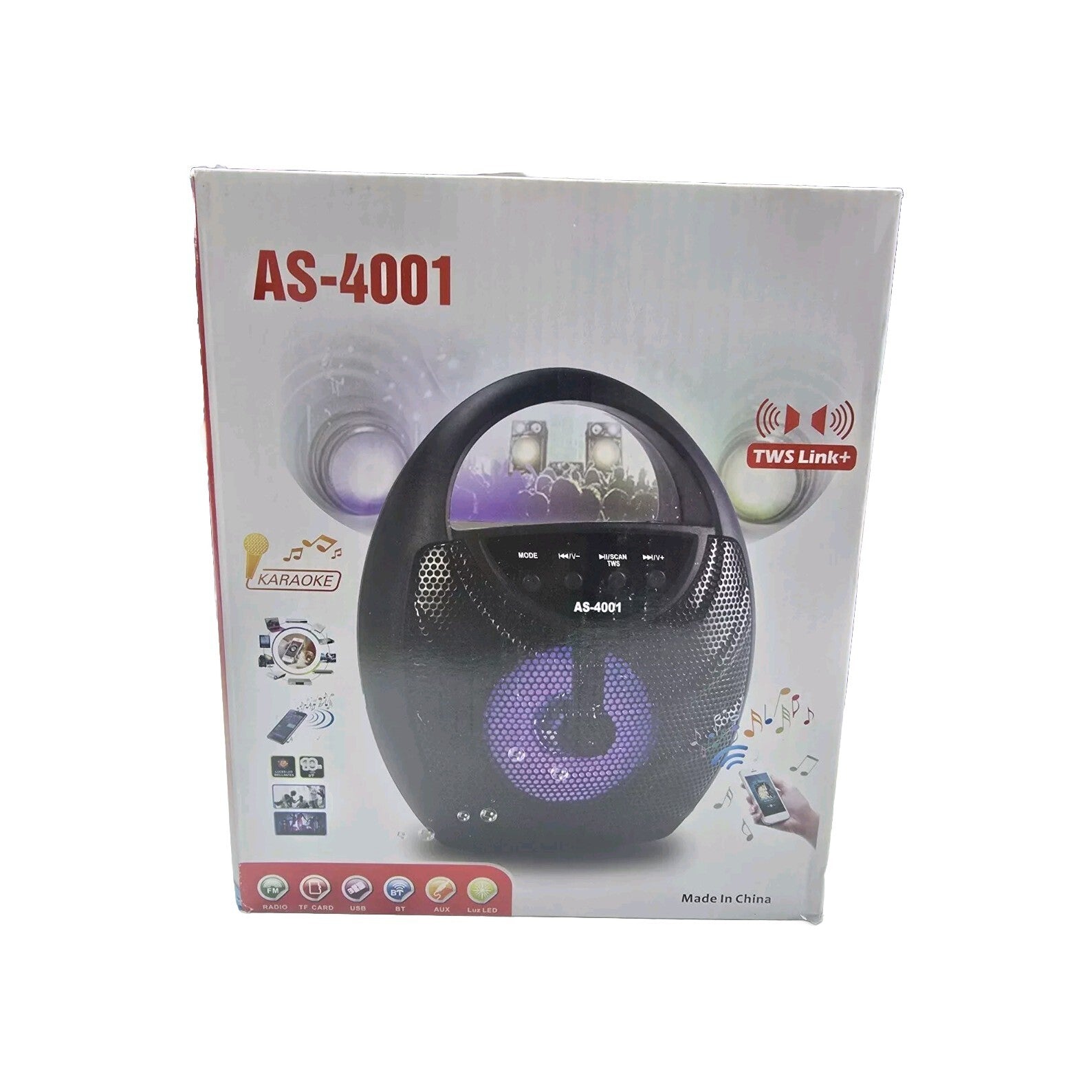 Wireless Bluetooth Speakers As-4001 Black for Home,Desktop Loud Speakers, Stereo