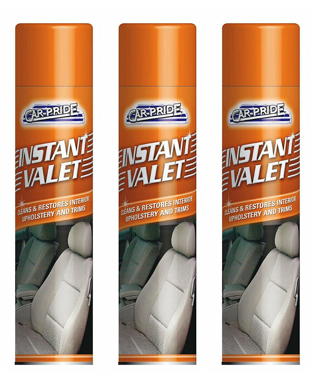 3x Carpride Instant Valet Interior Cleaner 300ml – Upholstery, Dash, Seat & Trim
