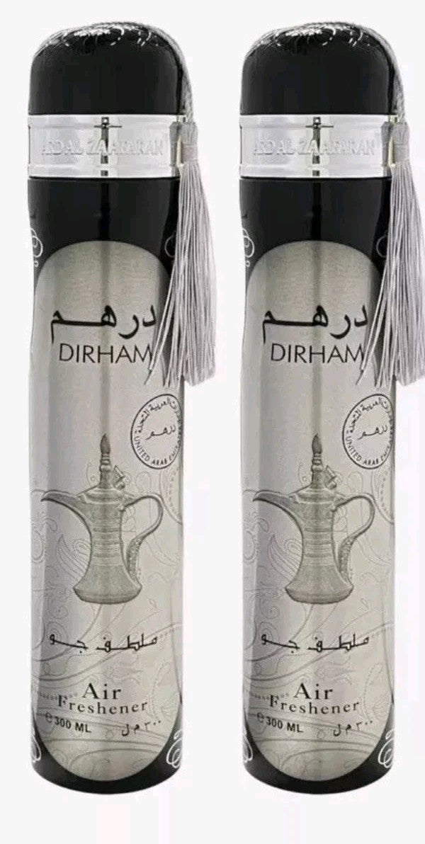 2 PACK DIRHAM AIR FRESHENER 300ML BY ARD AL ZAAFARAN PERFUMES BRAND NEW 
