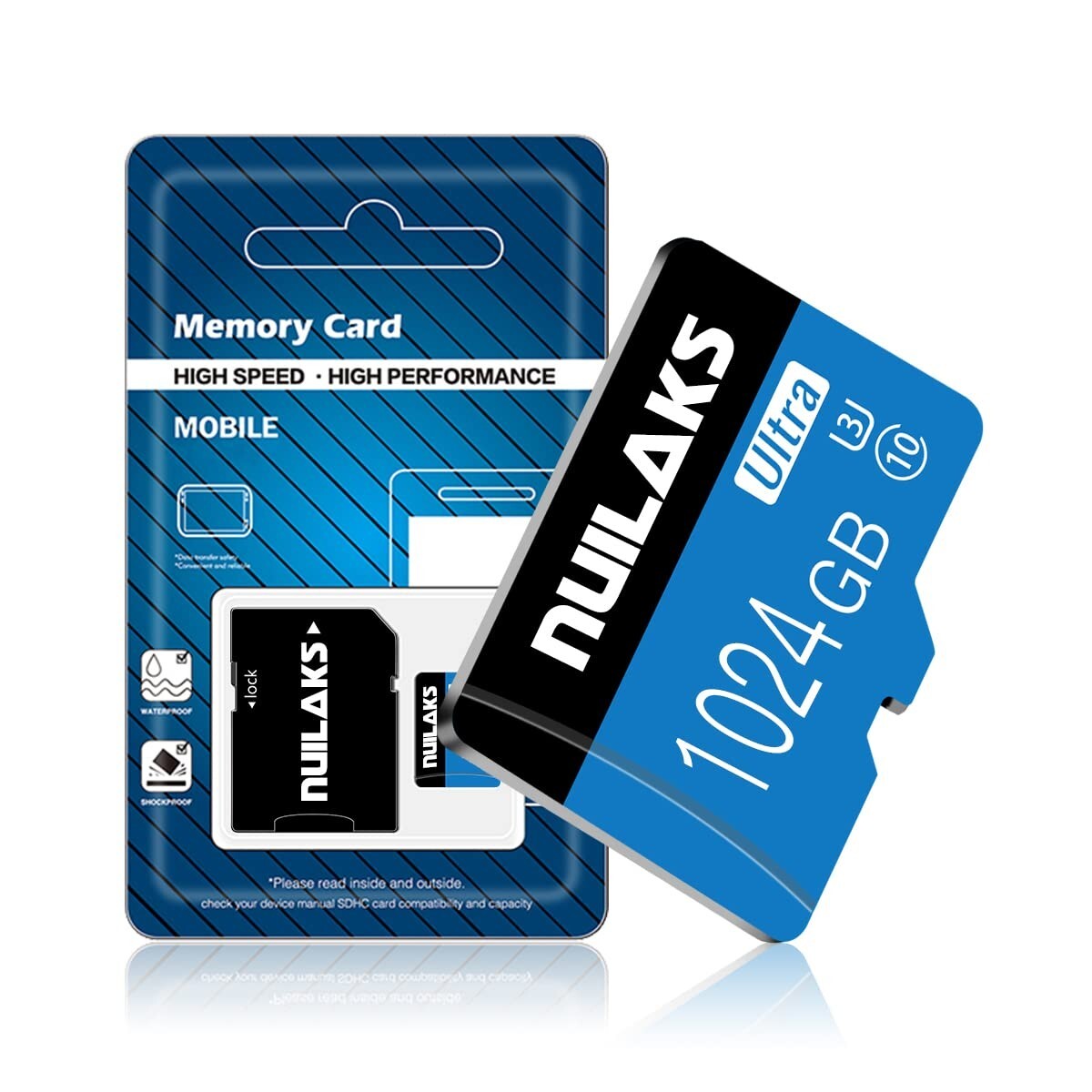 1Tb Micro SD Card Flash Memory Card TF Card Class 10, 1024 GB