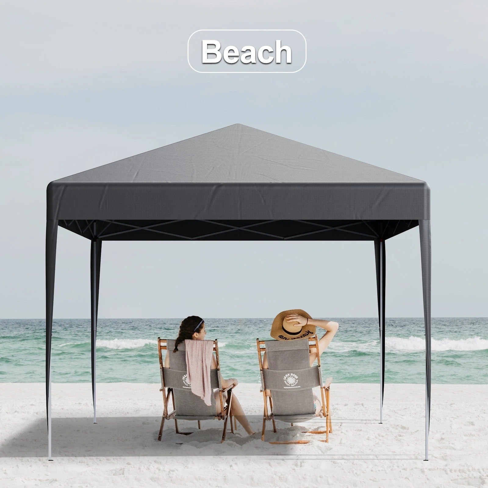 3X3M Heavy Duty Pop-up Gazebo Outdoor Garden Canopy Party Tent Adjustable -Grey