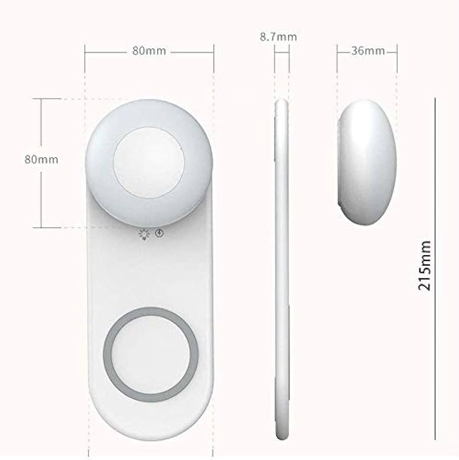 Link2Home Portable Wireless Smart Phone Fast Charging Station with Night Light