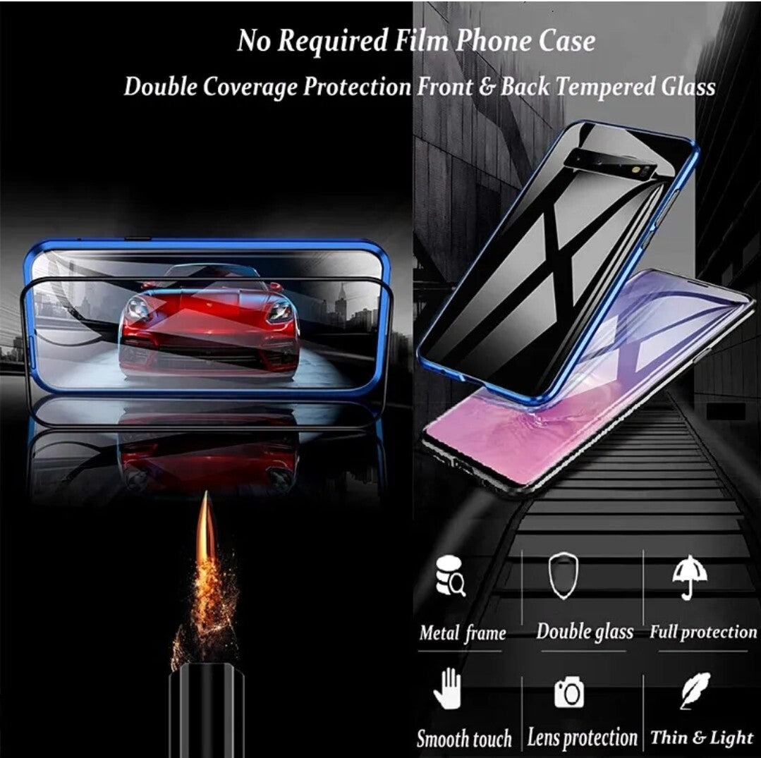 360 Full Body Magnetic Aluminium Case Cover For Samsung Galaxy Note 20 In Teal