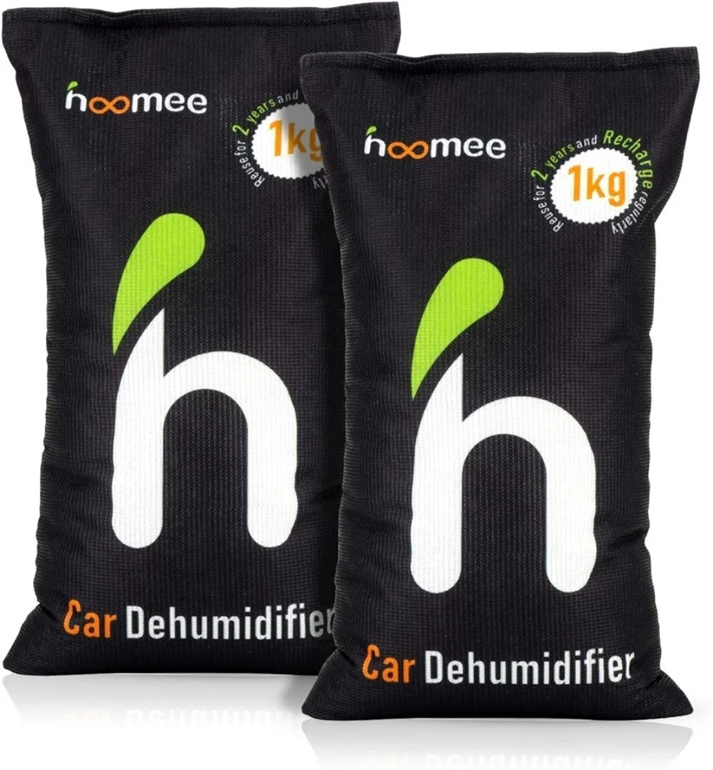 Hoomee Dehumidifier Bags Reusable 2x 1000g Bags Includes Anti Slip Pad