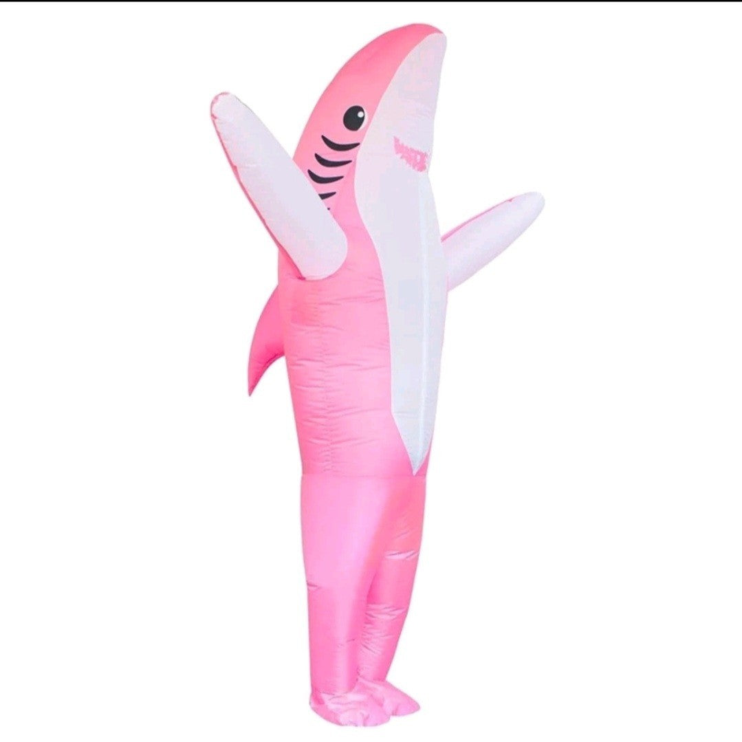 Inflatable Costume Adult shark costume- Funny Dress Party  Blue 