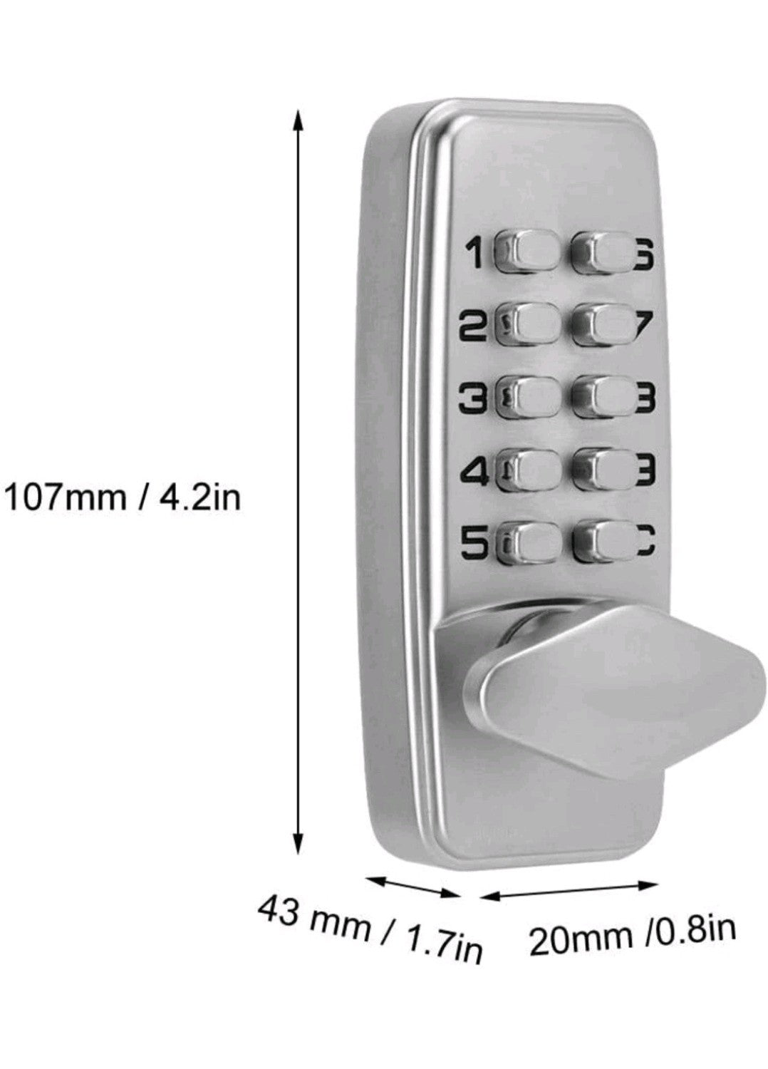 Digital Password Door Lock Mechanical Code Waterproof Electronic Locker