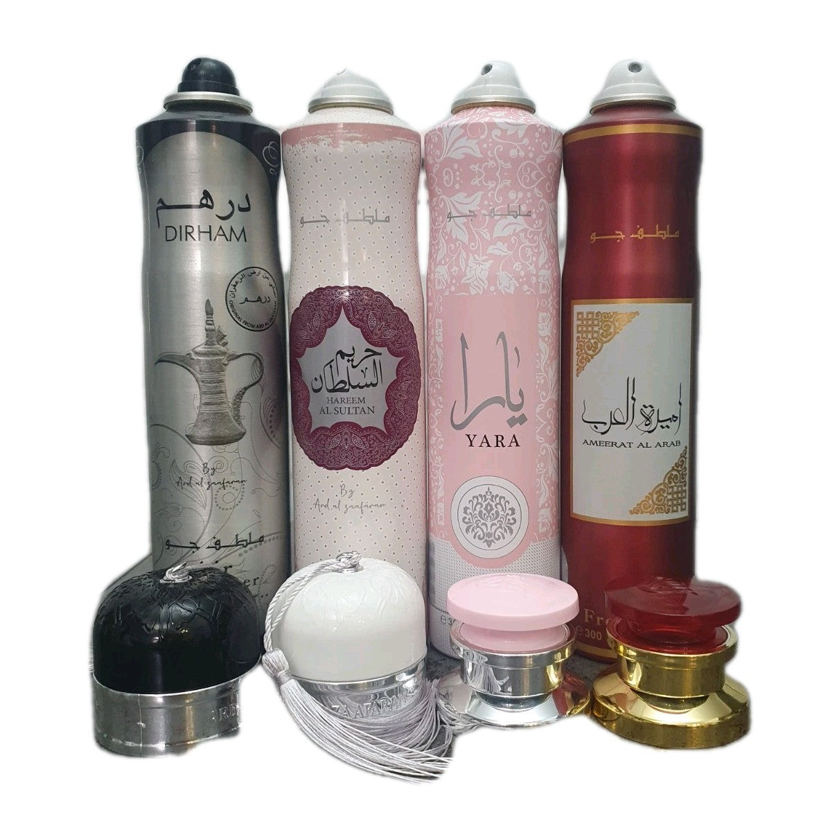 4 PACK Assorted Air Fresheners (Ard AlZaafran, Lattafa, Dirham)  300ml BRAND NEW