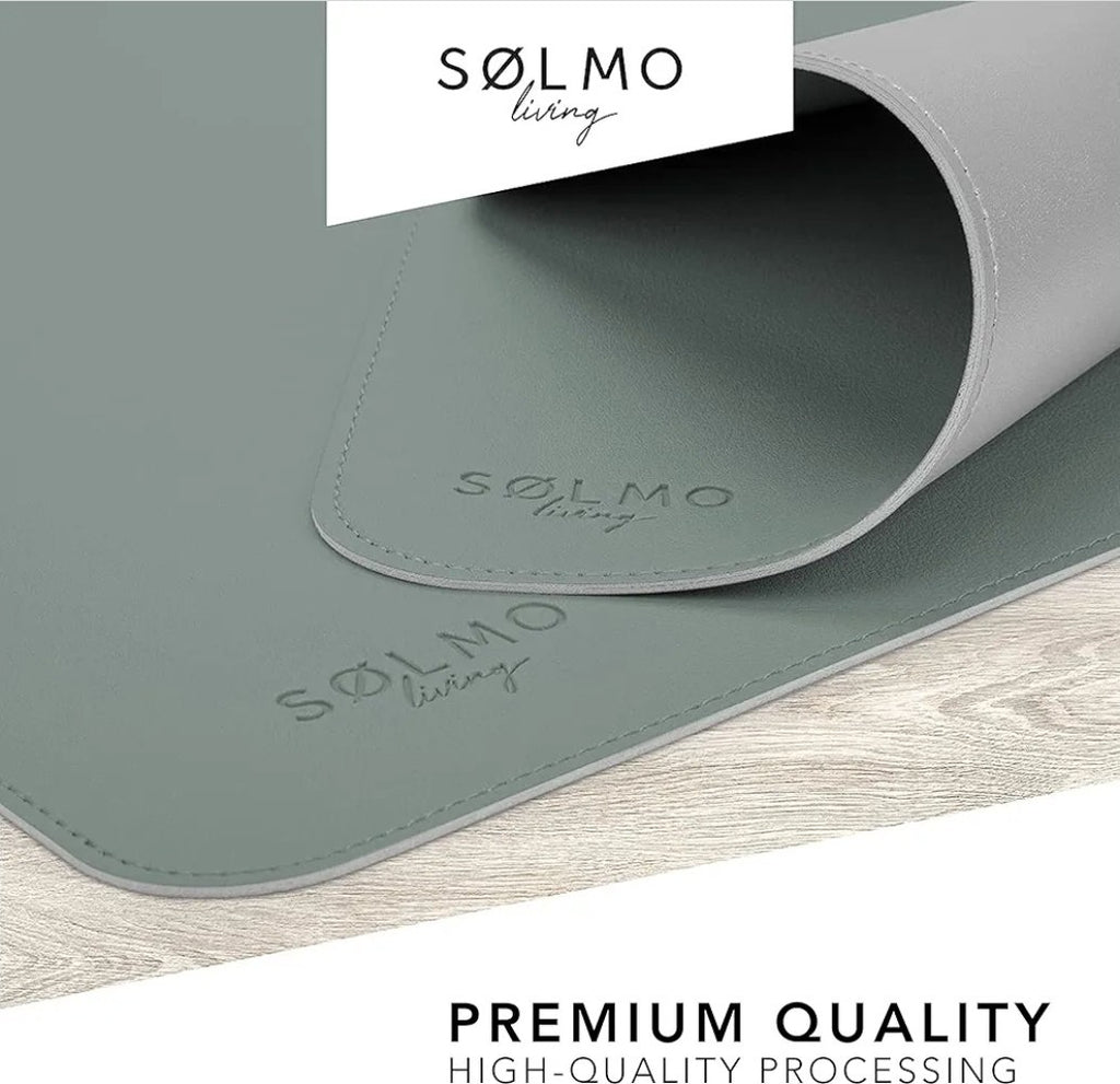Solmo Waterproof PU Leather Desk & Mouse Mat Pad For Computer Laptop 85x40cm