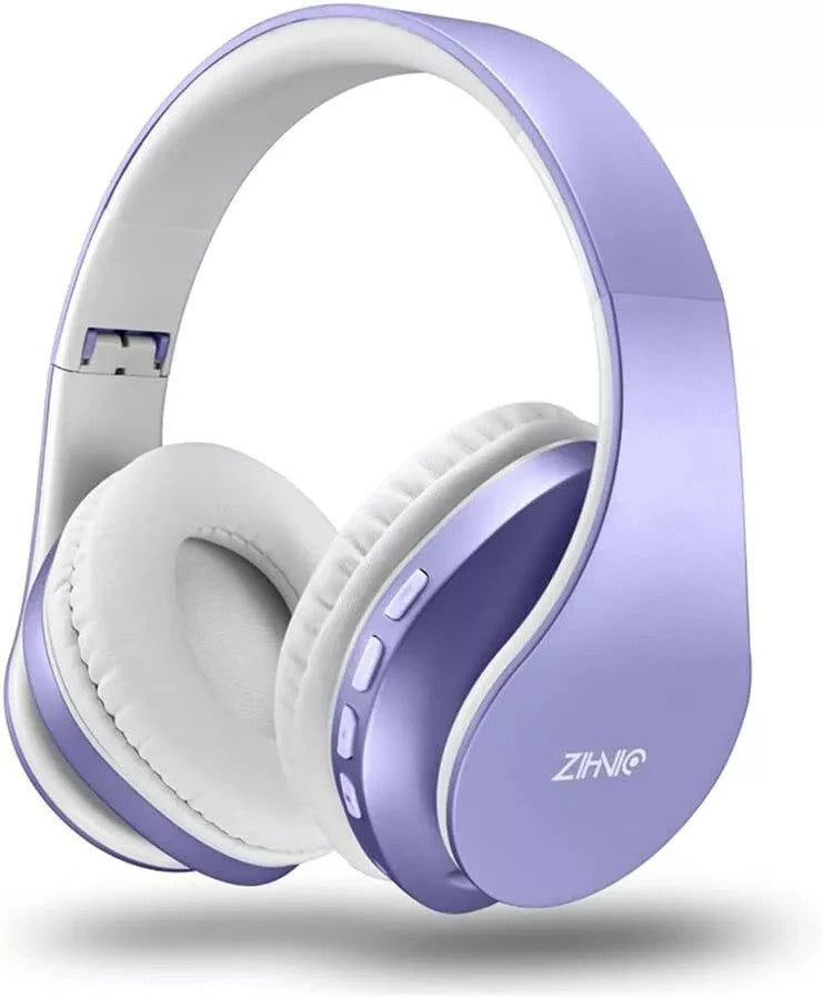 ZIHNIC Bluetooth Headphones Over-Ear, Foldable Wireless and Wired Stereo Headset