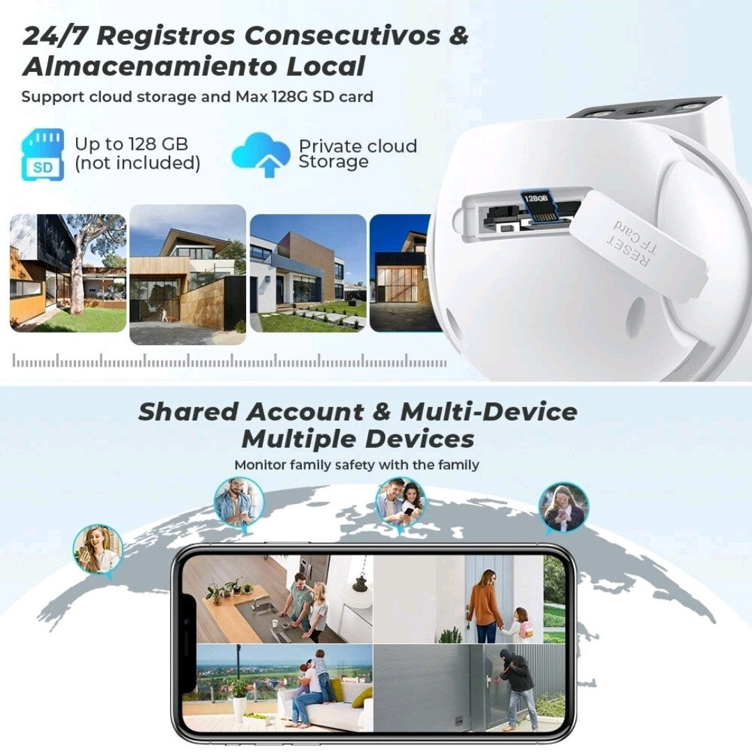 Wireless 8MP 4K IP Camera WIFI Outdoor CCTV HD PTZ Smart  Security IR Camera 