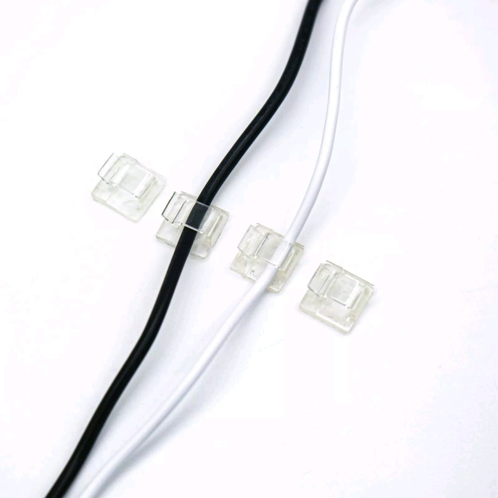 TRIXES 50PCS Cable Clips - Self Adhesive Clear Plastic Clips for Wires