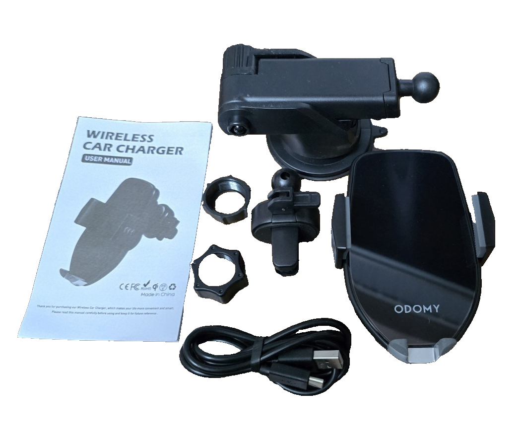 Wireless Car Charger Mount 10W  Automatic Clamping Phone Holder  2-in-1