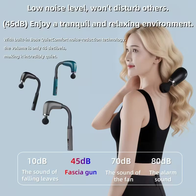 Massage Gun with Extended Handle – Deep Tissue Percussion Back & Neck Massager