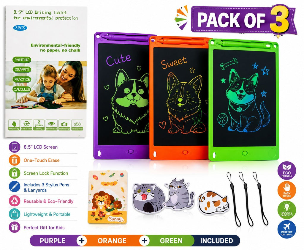 X3 Electronic Digital LCD Writing Tablet Drawing Board Graphics Kids Gift Fun UK