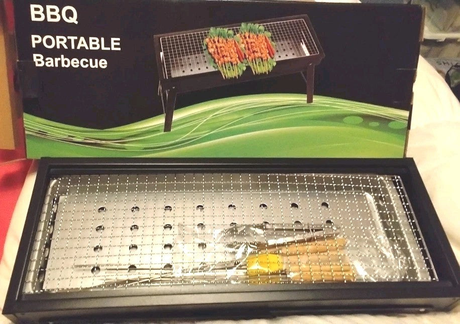 Portable Folding Charcoal BBQ Barbecue Camping Grill Travel Picnic Outdoor