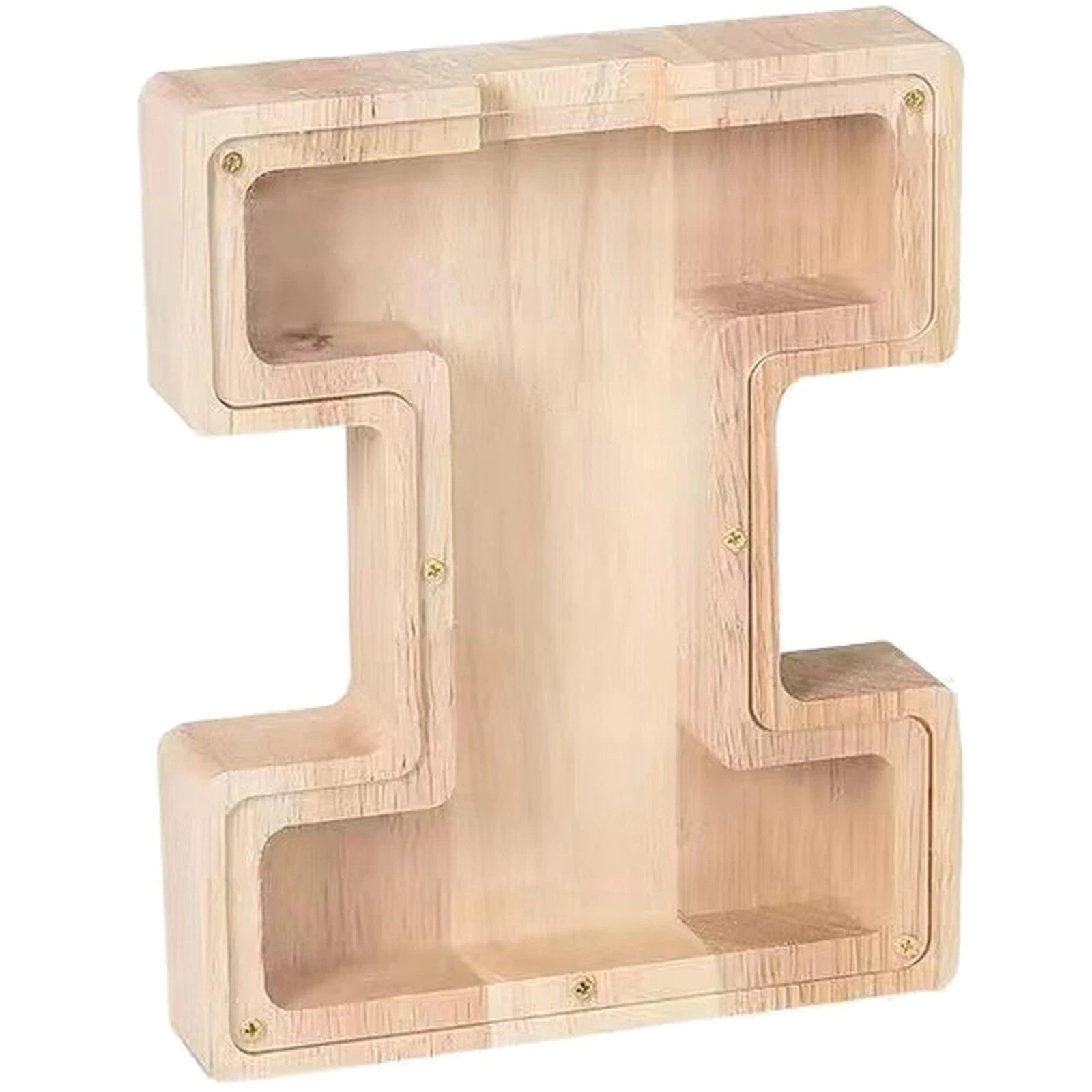 Wooden Letter Money Box A-Z - Standing Letters & Symbols Coin Saving Boxes