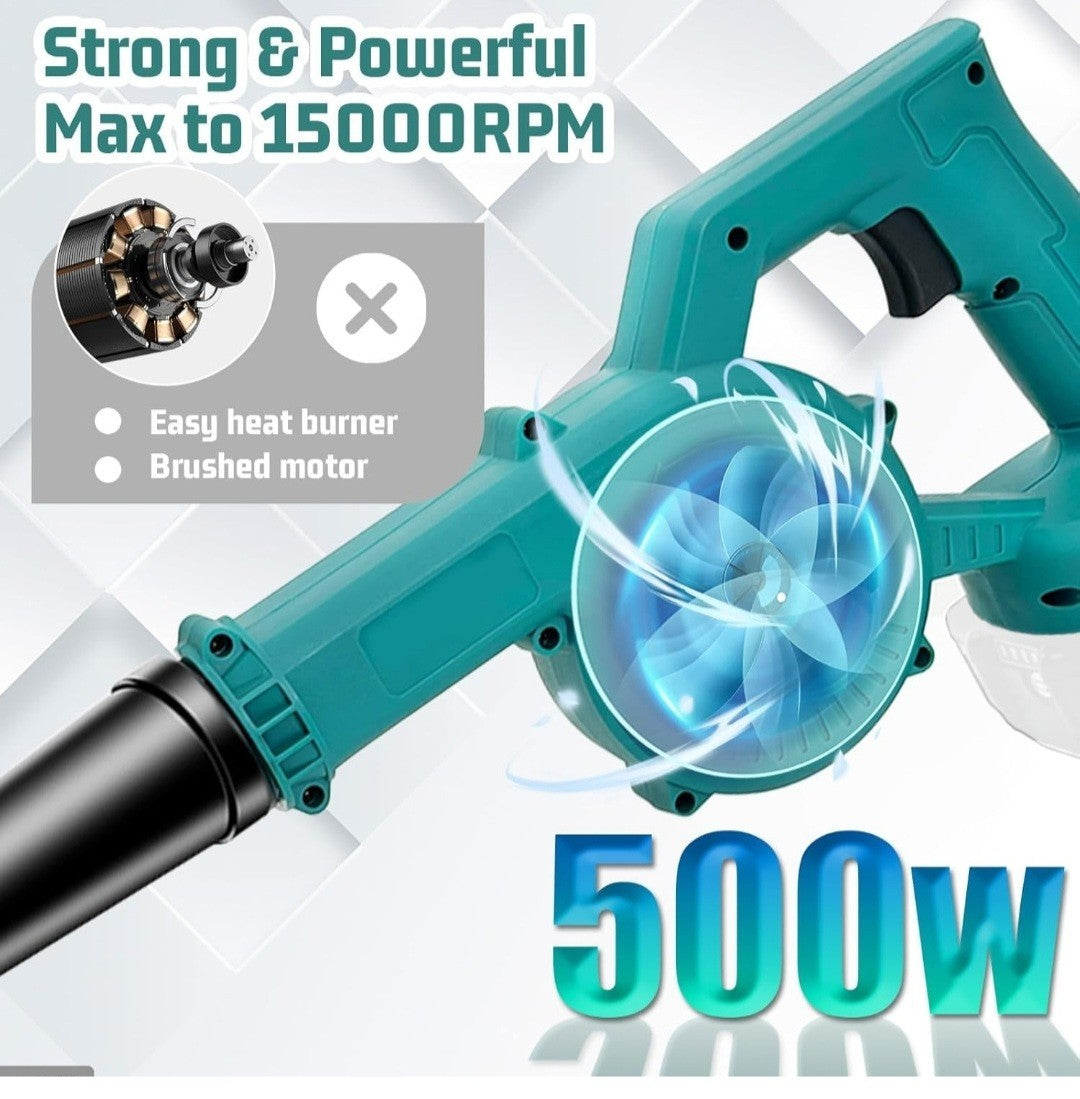 18V Rechargable Cordless Leaf Blower & Vacuume For Garden x2 Batteries Included