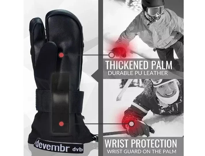 DEVEMBR Snowboarding SKI Warm Gloves Mittens Touch Screen Waterproof  S/M/L Size
