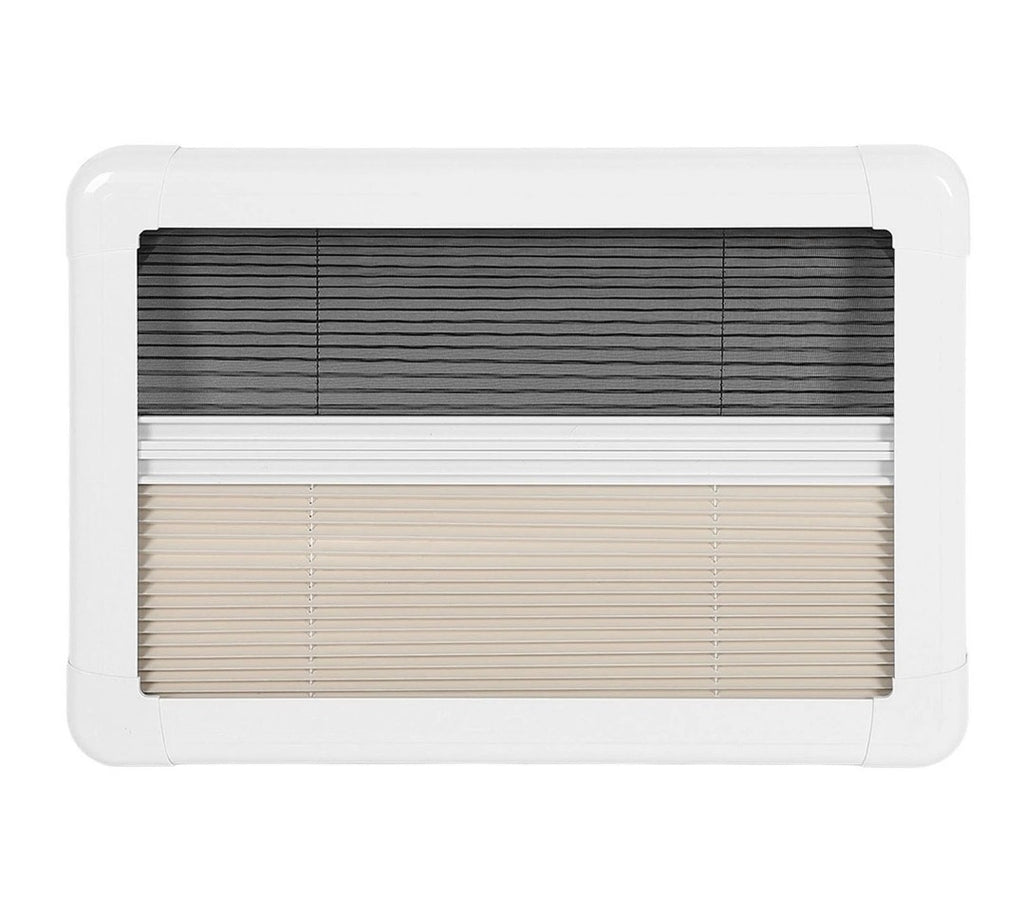 RV Pleated Interior Window Blind 106x56cm Privacy Curtain with Insect Screen