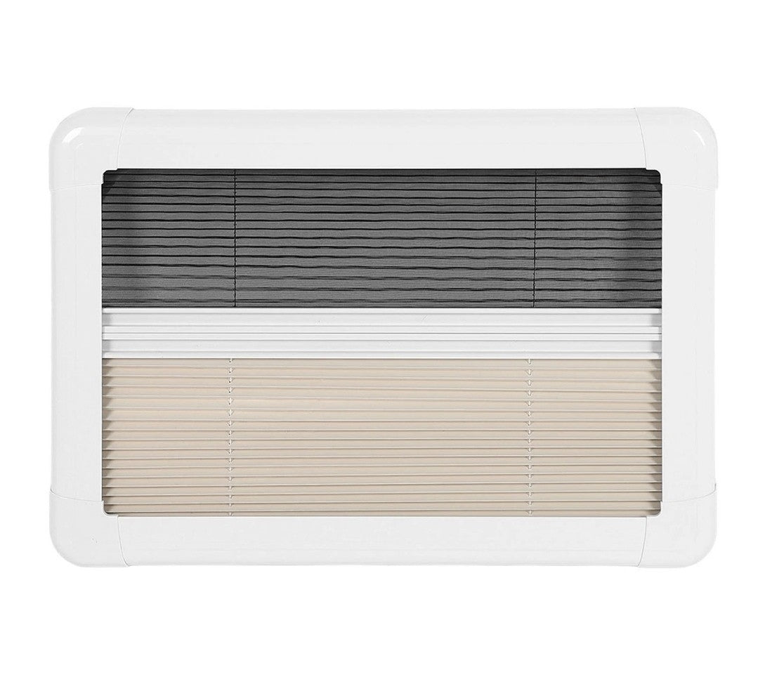 RV Pleated Interior Window Blind 106x56cm Privacy Curtain with Insect Screen