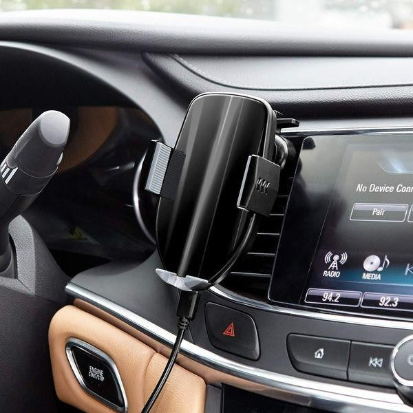 Wireless Car Charger Mount 10W  Automatic Clamping Phone Holder  2-in-1