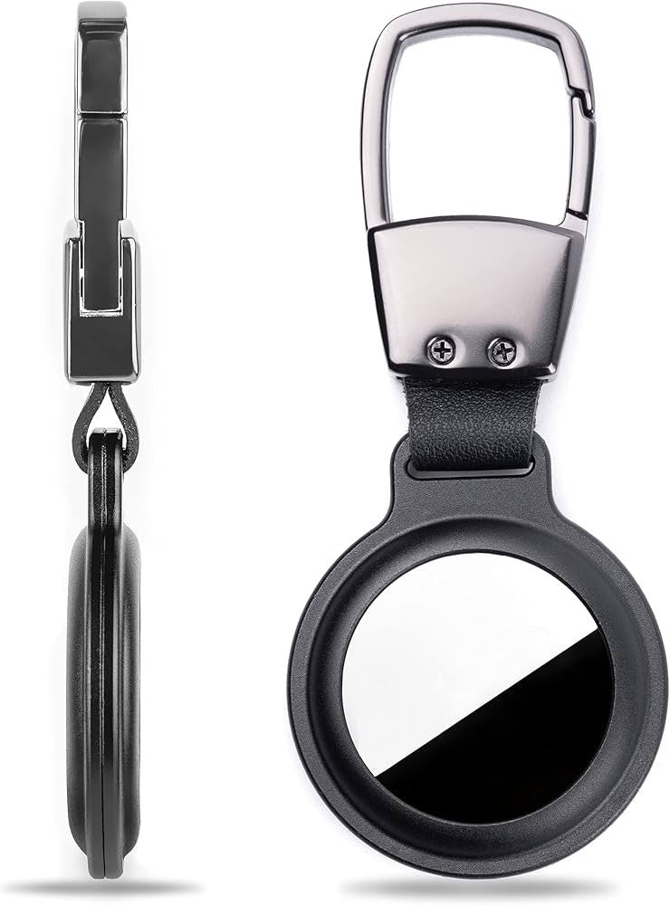 Apple AirTag Magnetic Metal Holder Keyring Carry Case Keychain Air Tag Silver