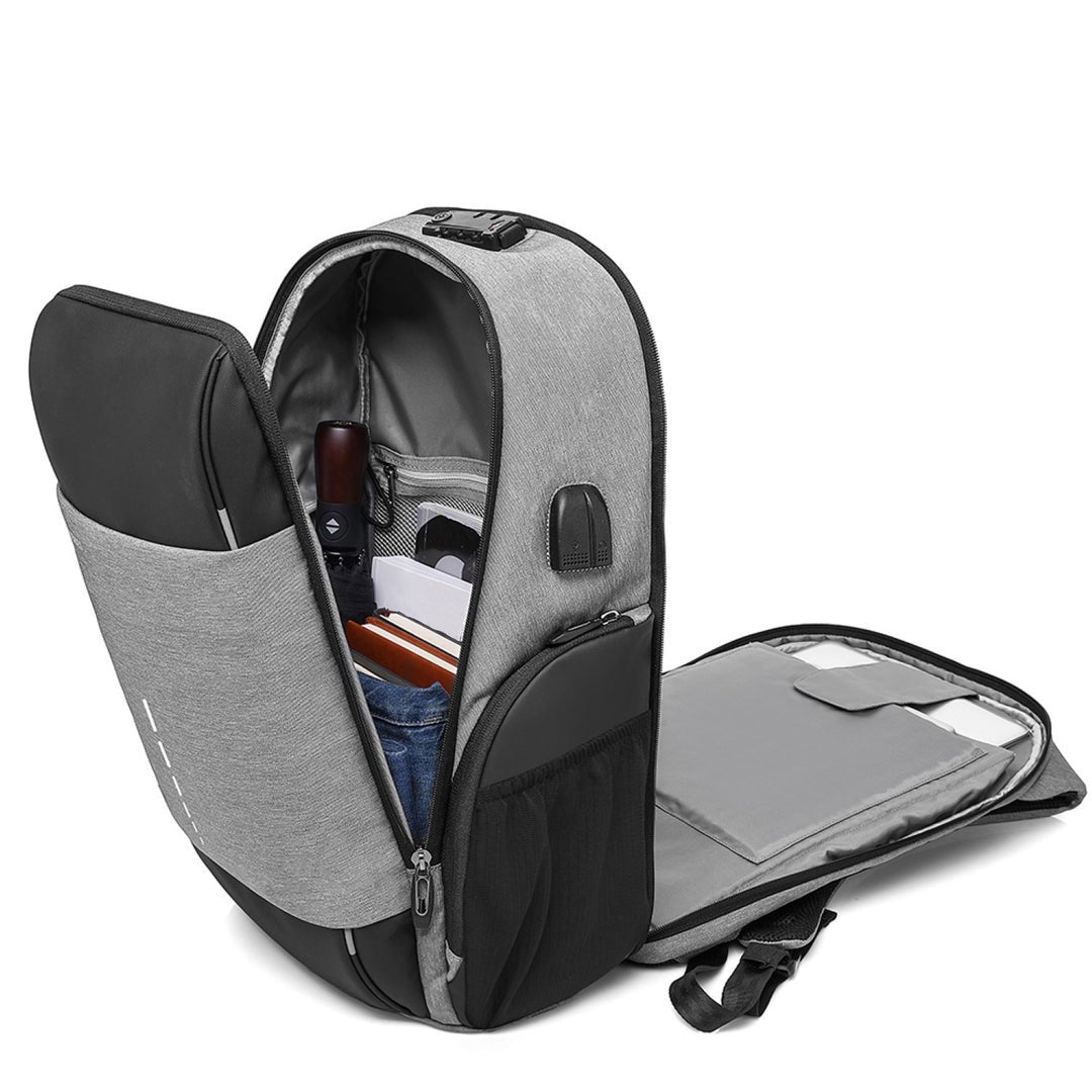 New Riseicon Liberty 1 Grey - Anti theft USB charging waterproof laptop backpack
