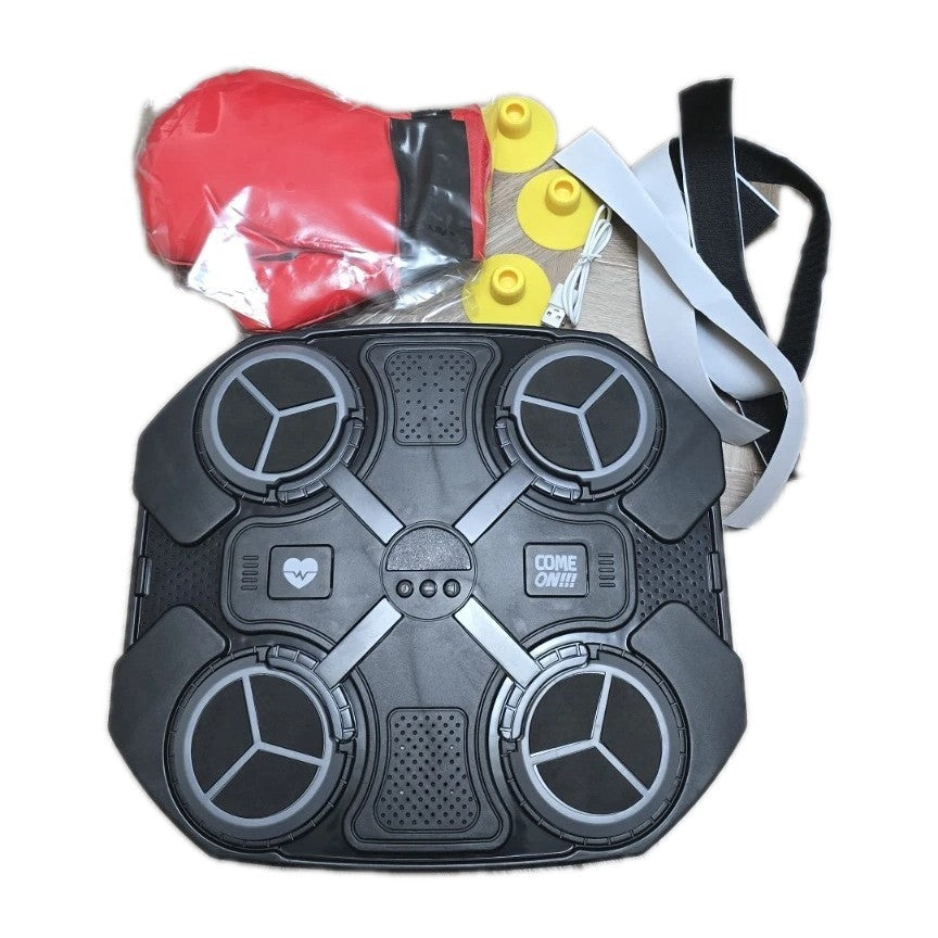 Boxing Machine with LED Lights & Gloves – 3 Speed Modes, Bluetooth Music,Kids 7+