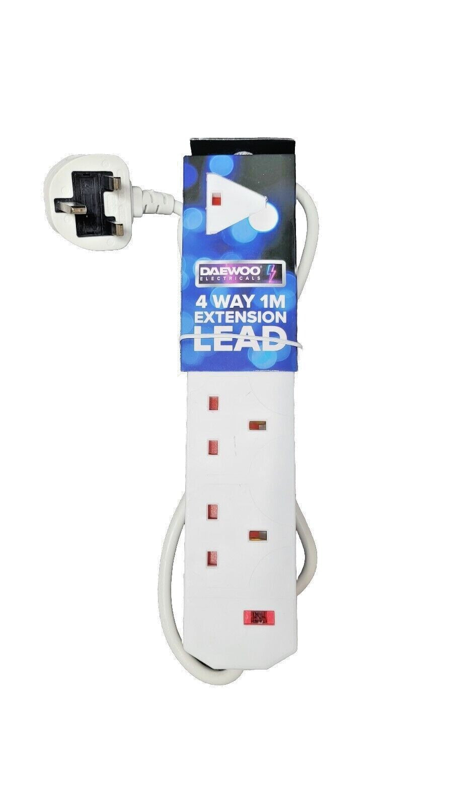 EXTENSION LEAD CABLE ELECTRIC MAINS POWER 3 Way, 4 Way, 6 Way GANG PLUG SOCKET