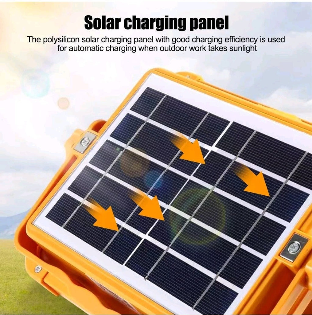 2000W Rechargeable LED Work Light Solar Cordless Portable Floodlight USB 4 Modes