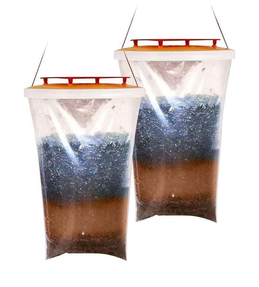 Red Top Fly Trap Bag Catcher 20,000 Flies Insects Pest Control Killer Bait UK.