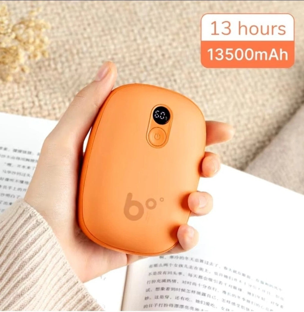 JISULIFE 13500mAh Rechargeable Hand Warmer Power Bank Portable – 3 Heat Levels