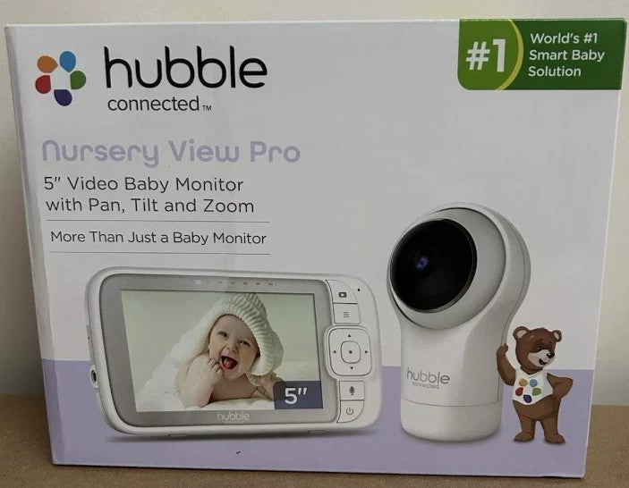 Hubble Nursery View Pro 5" Inch Video Baby Monitor with Remote Pan, Tilt & Zoom