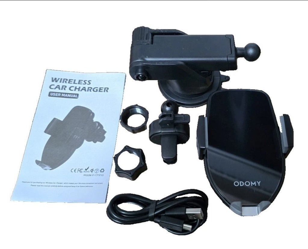 Wireless Charging Car Phone Holder Windscreen & Air Vent  Automatic Clamping