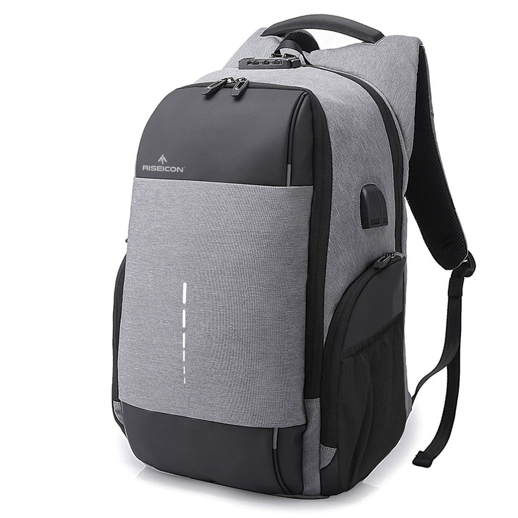 New Riseicon Liberty 1 Grey - Anti theft USB charging waterproof laptop backpack