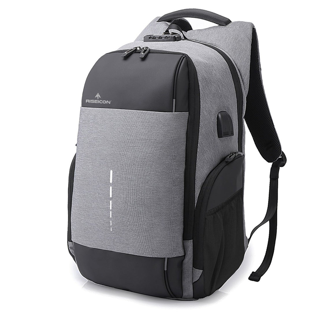 New Riseicon Liberty 1 Grey - Anti theft USB charging waterproof laptop backpack