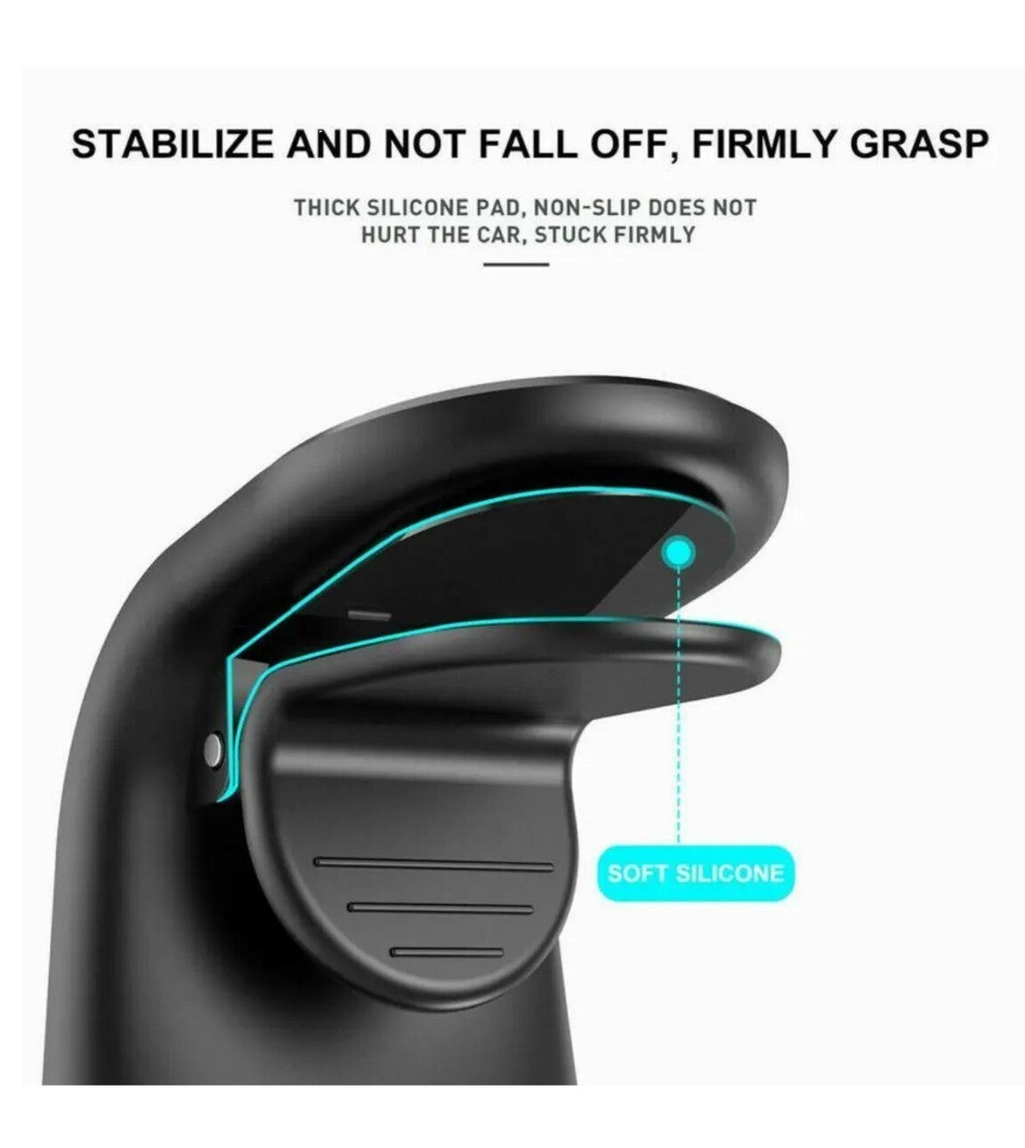 Car Air Vent Mobile Phone Mount Holder Stand Metal Magnetic, Strong Mini Size 