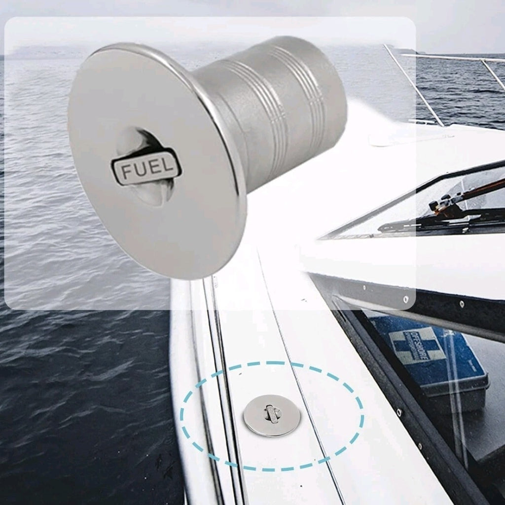 2" Boat Deck Fill Marine Filler with Keyless Lift Fuel Cap 316 Stainless Steel