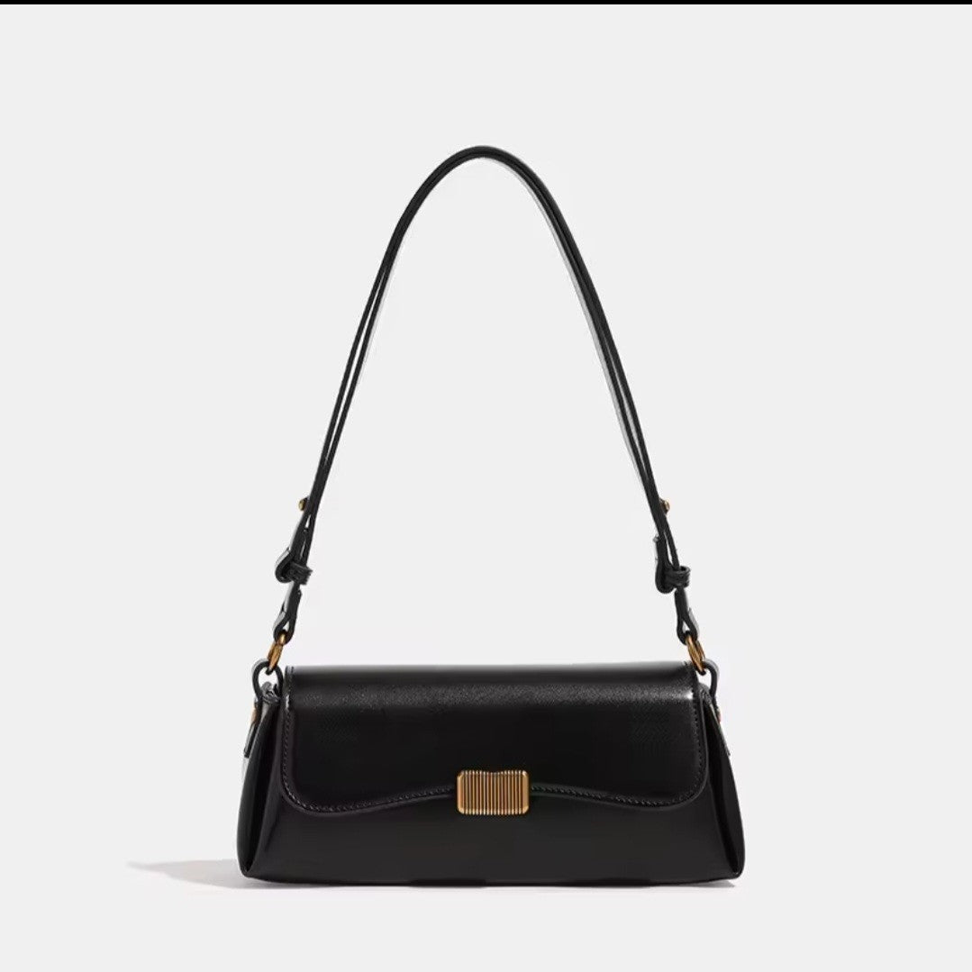 Womens Bag Genuine Leather Vintage Baguette Underarm Bag Crossbody Shoulder Bag