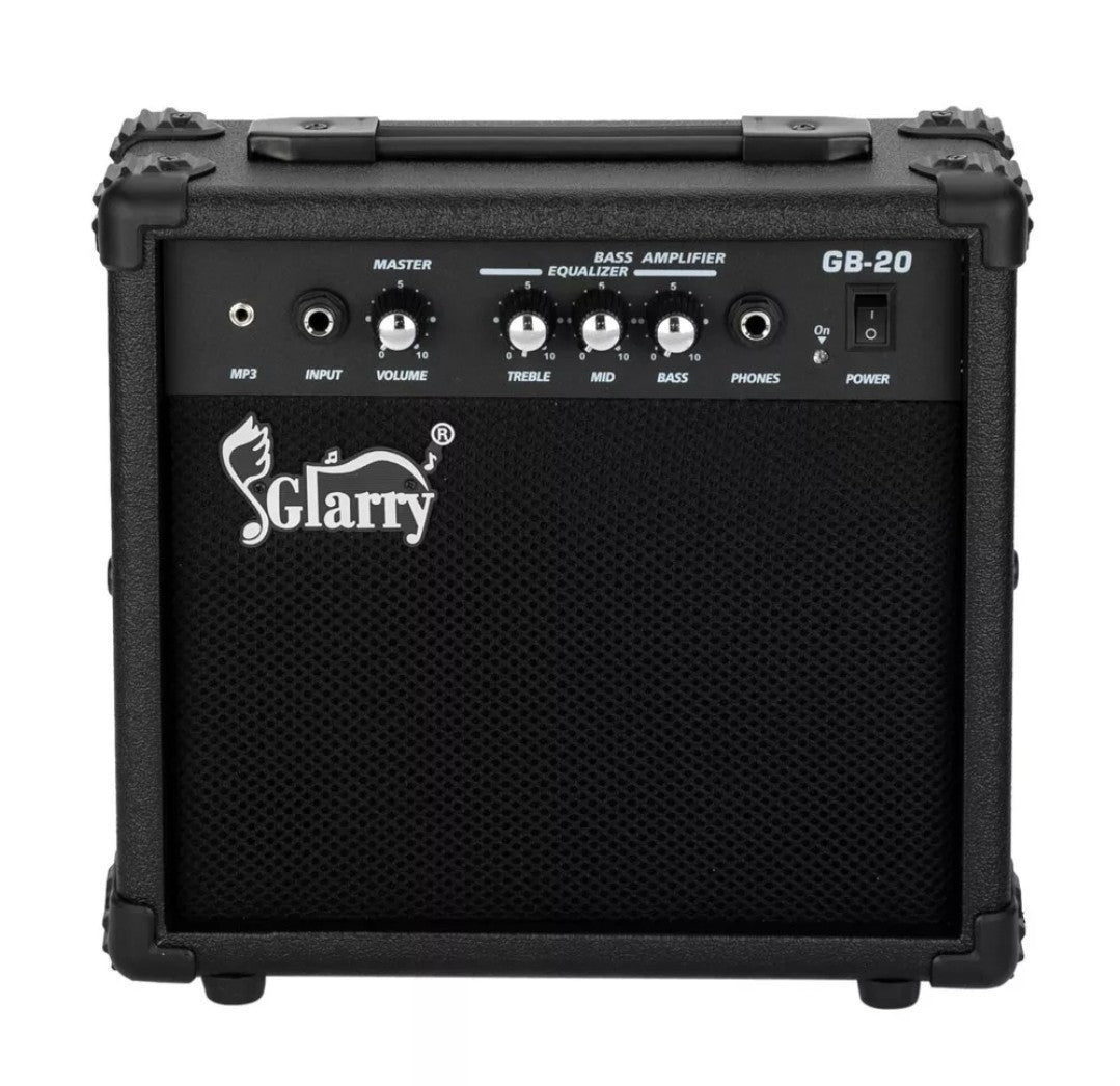 UK Portable Glarry 20W Electric Bass Guitar Amp Combo Amplifier Speaker Black