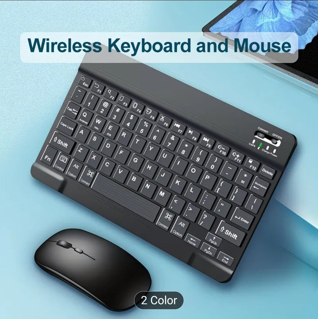 Rechargeable Wireless Bluetooth Keyboard & Mouse Combo–Ultra Slim Silent Typing 