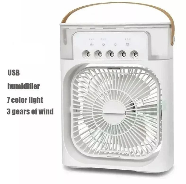 Portable Mini Air Cooler Mist Fan Humidifier – 3-in-1 Cooling Power for Any Room