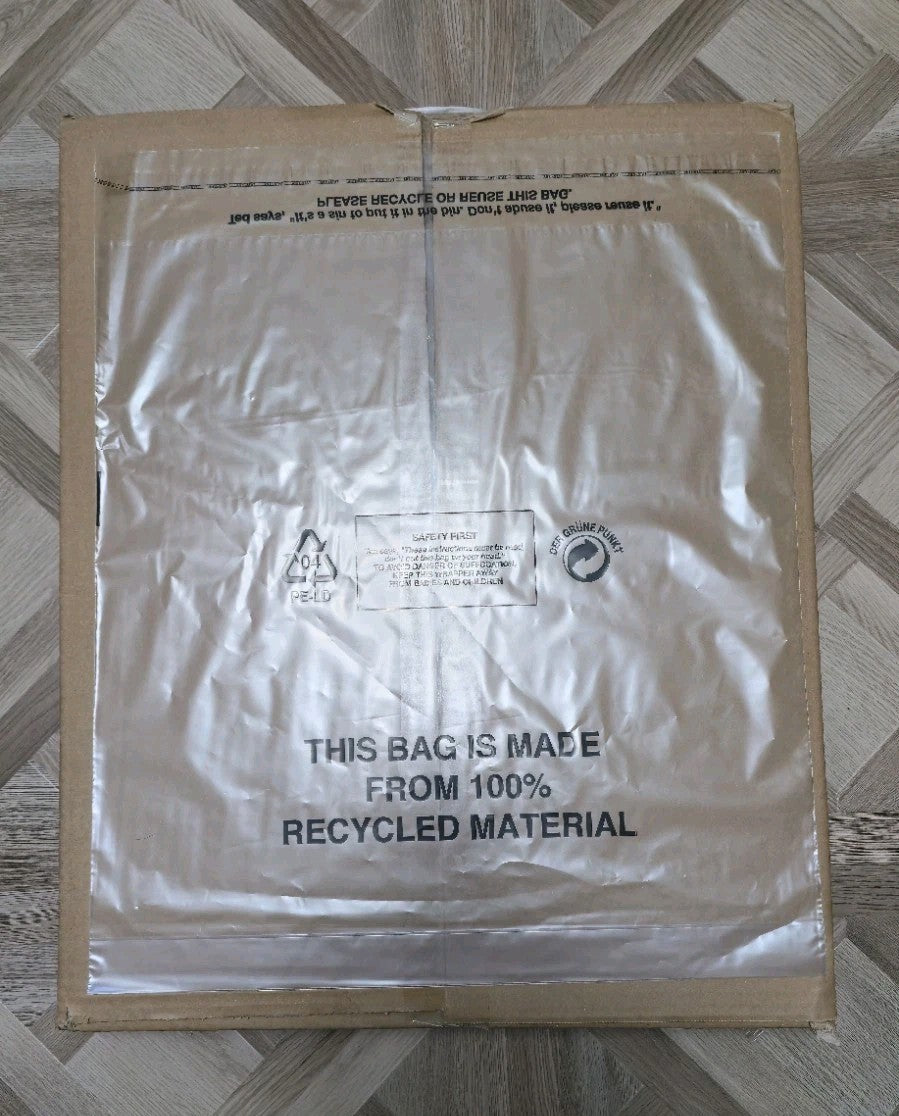100% Recyclable Resealable Poly Bags 400x410mm + 50mm | Clear Mailing Packaging
